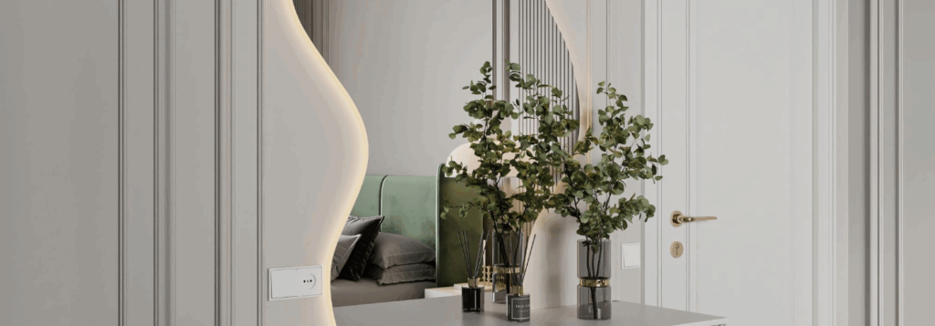 espelho orgânico decorativo