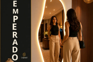 Espelho Grande LED Orgânico 1.50 x 0,60 – Transforme Seu Ambiente com Elegância e Tecnologia